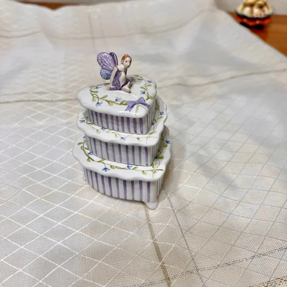 Vintage KHIM Porcelain Trinket Box Jewlery Box